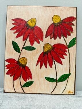 Hand-Painted Canvas 8”x10”   “Consider how the wild flowers grow” Luke 12:27